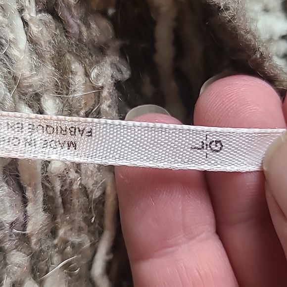 FREE PEOPLE Large Through the Storm Fair Isle Brown Sweater Wool Blend - Picture 3 of 6